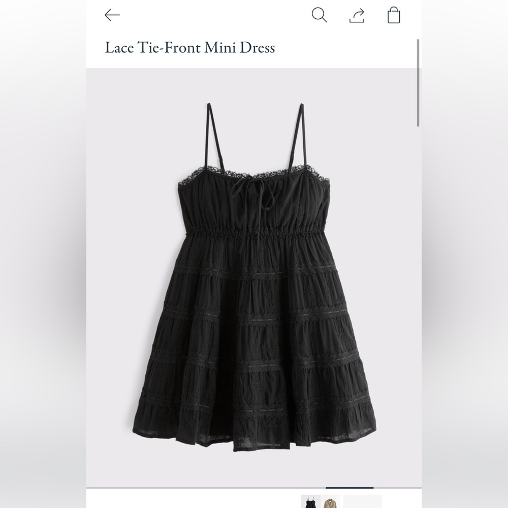 Lace Tie Front Mini Dress Abercrombie